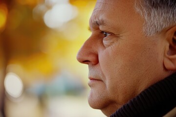 Poster - Close-up of a person wearing a scarf, useful for fashion or lifestyle concepts