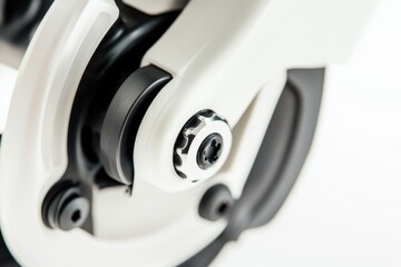 Poster - A close-up view of a bike wheel with intricate details and textures