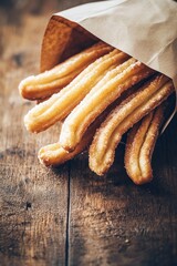 Poster - A bag of sweet treats sitting on a wooden table