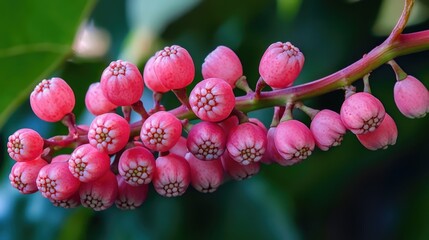 Wall Mural - A close-up shot of a bouquet of pink flowers