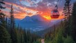 © NhV - ride the banff gondola in canada and enjoy the stunning views during sunset