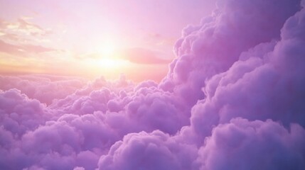 Aufkleber - A beautiful sunset scene with clouds reflecting the warm colors of the setting sun