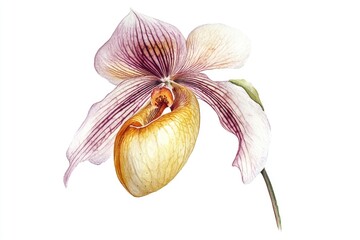 Aufkleber - A single flower photographed against a clean white background
