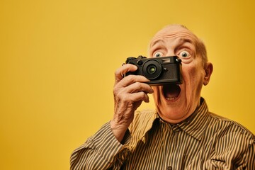 Poster - A person holding a camera and taking a photo