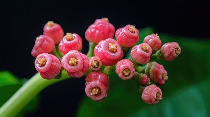 Wall Mural - A close-up shot of a bunch of pink flowers in bloom