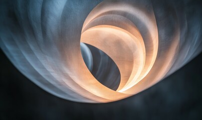 Wall Mural - A swirling, glowing pattern of light and darkness, light and darkness, abstract representation