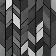 Poster - Modern seamless black and white chevron zigzag lines geometric pattern