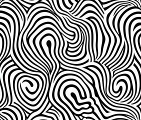 Poster - A seamless linear pattern featuring hearts