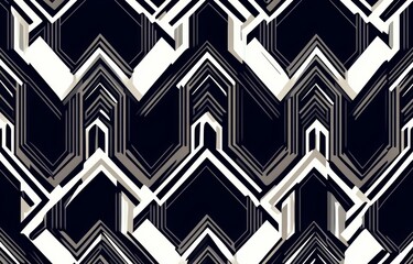 Poster - Seamless Art Deco Pattern. Vintage geometric minimalist background. Abstract Luxury Illustration
