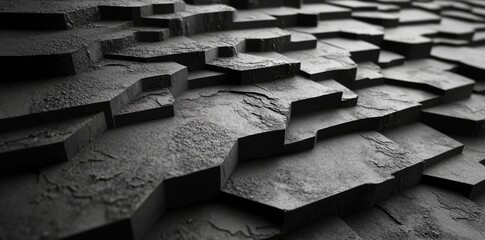Poster - Black triangles randomly shifted and rotated form the background wallpaper
