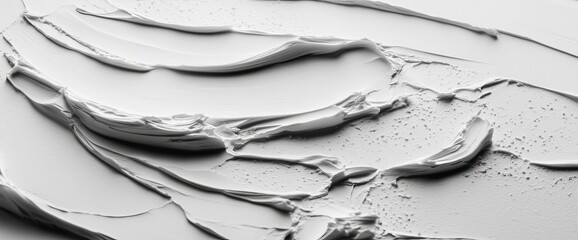 Poster - white concrete wall sets the scene, with an old retro pattern of white cement or stone visible throu