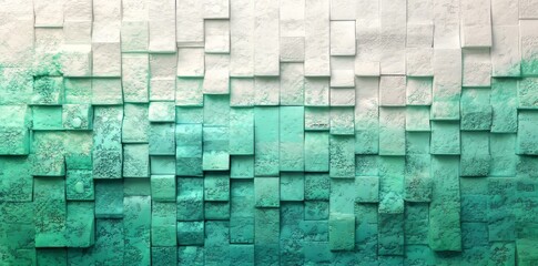 Poster - A wallpaper banner or template featuring randomly rotated white planes in a geometrical background, viewed from above