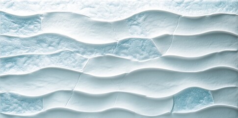Poster - Simple blue and white curvy wavy lines pattern. Modern seamless texture featuring thin diagonal waves and stripes. Modern abstract and minimal background, creating an optical illusion effect.