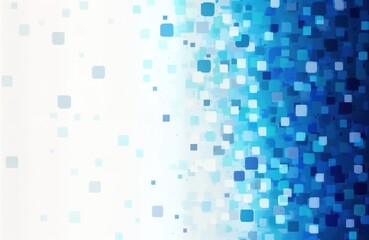 Poster - Abstract blue pixel grid background. Modern tech design. Mosaic pattern. Vivid blue tones gradient from light to dark blue color. Seamless digital artwork. Futuristic layout with square shapes.