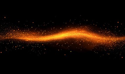 Wall Mural - Fire embers particles over black background. Fire sparks background. Abstract dark glitter fire particles lights.