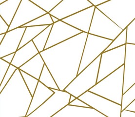 Poster - A seamless modern geometric pattern with gold line texture over a white background. It serves as a light abstract wallpaper with a bright tile backdrop