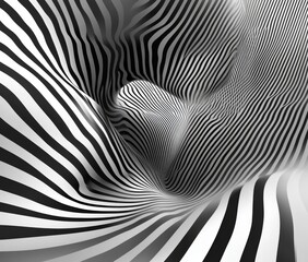 Poster - Hearts woven into a continuous geometric design