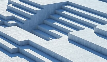 Poster - A modern, seamless background decorated with abstract geometric patterns, including stripes, lines, and a simple lattice graphic design in white and blue