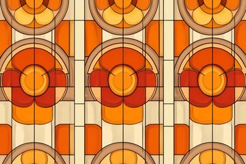 Poster - Lines form a geometric pattern on a seamless modern white and gold textured background, featuring a simple lattice graphic design