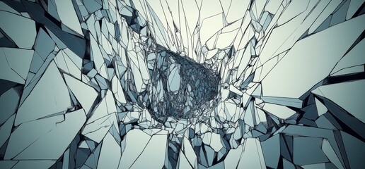 Poster - Seamless thin linear design with triangular elements. Abstract geometric low poly background. Stylish fractal texture
