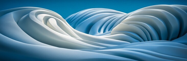 Poster - A white banner featuring a contemporary abstract design pattern template