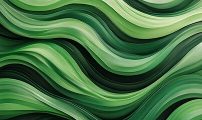 Wall Mural - Nature-inspired wave pattern with shades of green , pattern, nature