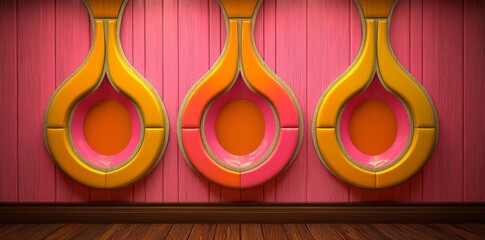 Poster - 60s hippie wallpaper print with a groovy, melting background design