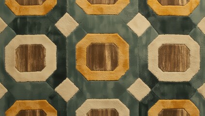 Poster - Illustration of a contemporary design with a grey hemp seed asanoha motif against a Japanese background