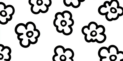 Poster - Vintage 70s style hippie flower background design