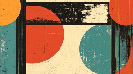 Poster - Colorful circles of various sizes form a lively polka dot design against a white backdrop