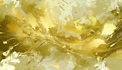 Poster - vibrant watercolor artwork gold paint splashes creating a smear liquid stains splatter background, c