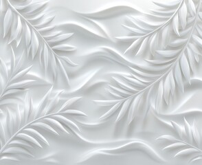 Poster - A modern floral background with leaves. Accompanied by a seamless geometric design