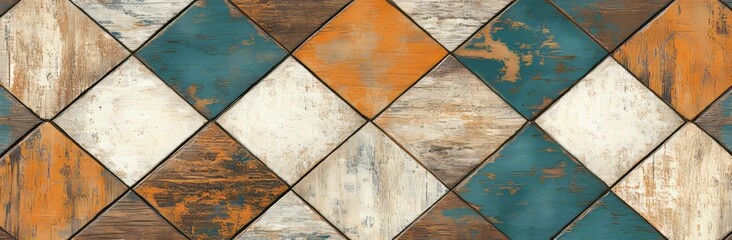 Poster - A seamless modern pattern with geometric ornament forms the background