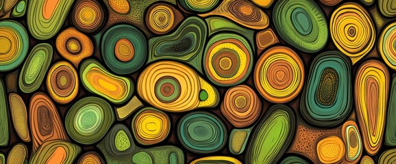 Poster - Luxurious modern abstract line art wallpaper with a gold round curve pattern. The design incorporates a watercolor texture background, suitable for home decoration, card, poster, banner