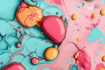 Poster - beautiful, continuous abstract fluid art as a background pattern