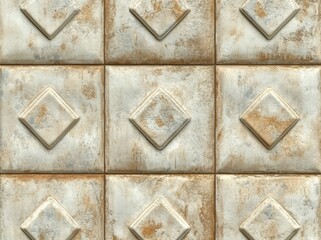 Poster - An elegant wallpaper featuring a 3D geometric heart flower design