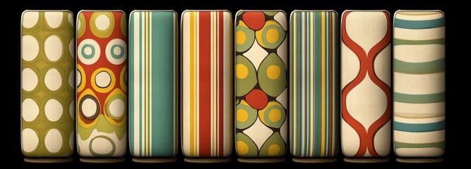 Poster - textured modern backgrounds with simple and fun repeating patterns are perfect for creating abstract colorful funky designs for cards, posters, covers, banners, or branding