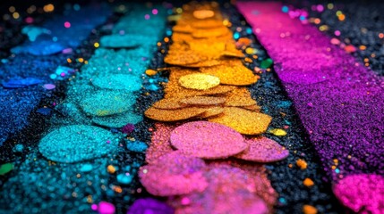 Poster - A black background with an abstract feature of a pink wave that has a gradient and scattered particles. 3D. Serves as a background, wallpaper, and pattern