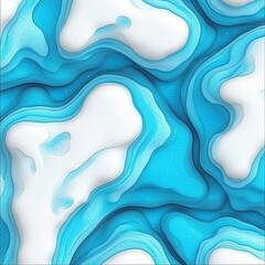 Poster - Background texture seamlessly features an abstract pattern of small blue circles