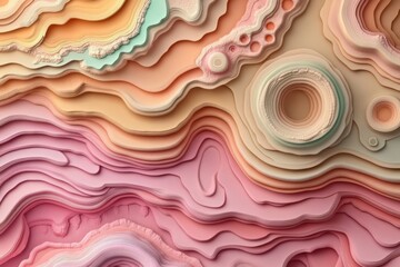 Poster - Illustration template for summer features a colorful abstract pattern background