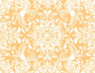 Poster - The design includes an abstract geometric pattern with lines and snowflakes on a seamless modern background, characterized by a white and gold texture. Graphic modern pattern