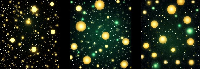 Poster - Abstract modern Christmas background with a seamless geometric line and circle design in luxurious gold tones