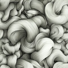 Poster - Intricate, hand-drawn seamless pattern with abstract natural outlines. Smoothly drawn leaves with veins. Ideal for fabric texture, print design, and background scenarios