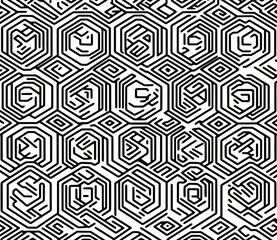 Poster - A sophisticated modern seamless geometric design. Abstract lines form a repeating lattice. Perfect for a stylish background