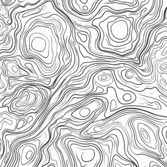 Poster - Modern pattern with a wavy line texture on white, perfect for simple curve stripe wallpaper
