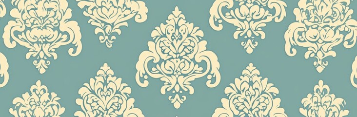 Poster - Modern illustration designs featuring a seamless floral pattern on a white background, ideal for creating a wallpaper texture