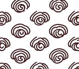 Poster - On a white background, a modern seamless line texture bicycle chain is isolated