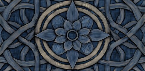 Aufkleber - Abstract geometric design print showcasing cubes