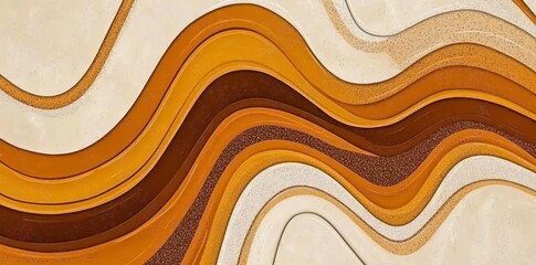 Poster - Illustration of an abstract seamless organic pattern. Characterized by a smooth round shape background, complemented by a creative texture print. Displays a dynamic liquid splash in a repeating