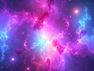 Sticker - colorful galaxy, space background